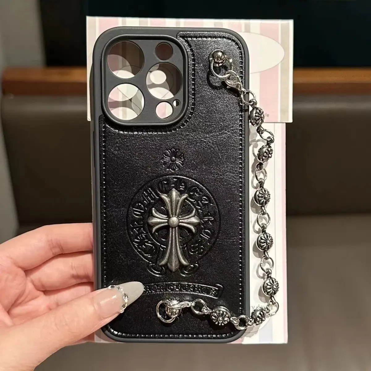 大人気  高級品  iPhoneケース ストラップ付き カジュアル スマホケース