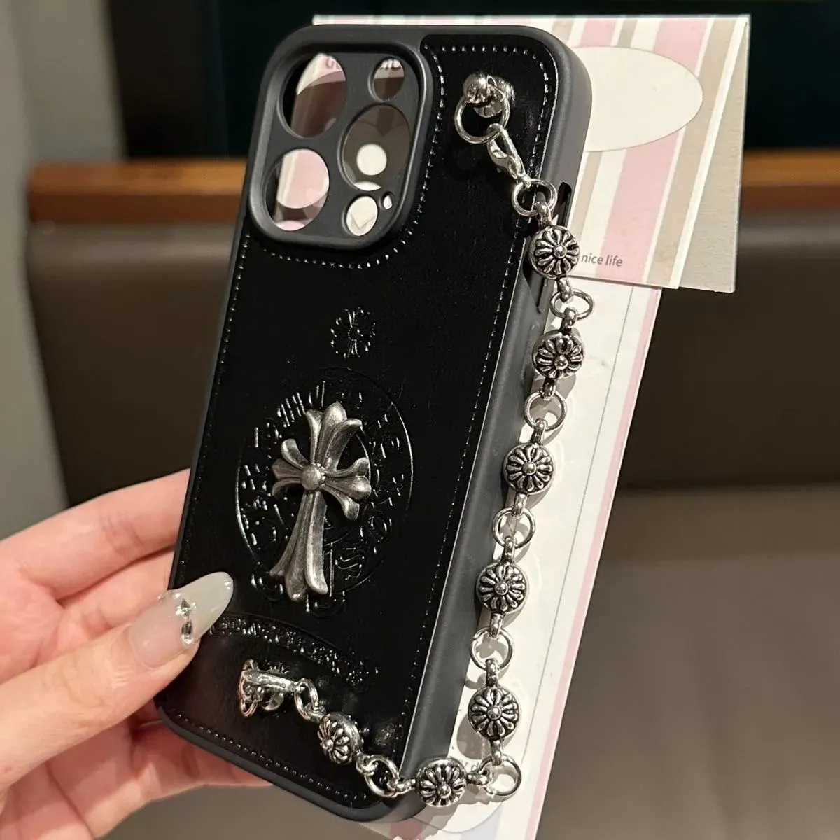 大人気  高級品  iPhoneケース ストラップ付き カジュアル スマホケース