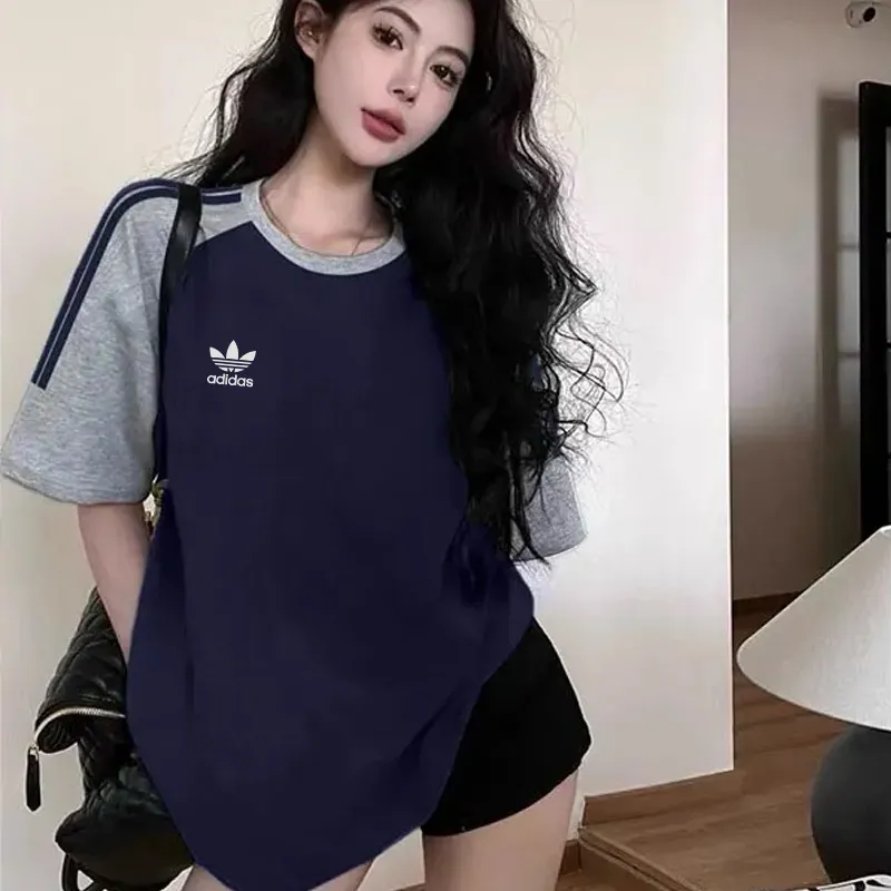 『M-3XL』通気性 アクティブ シンプル 洗練された カラーブロック Tシャツ