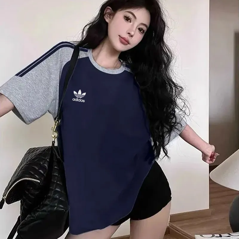 『M-3XL』通気性 アクティブ シンプル 洗練された カラーブロック Tシャツ