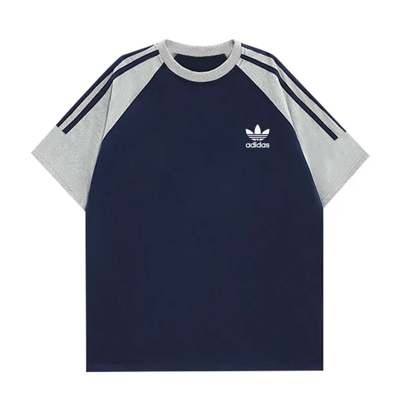 『M-3XL』通気性 アクティブ シンプル 洗練された カラーブロック Tシャツ
