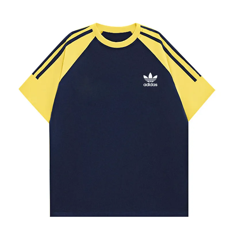 『M-3XL』通気性 アクティブ シンプル 洗練された カラーブロック Tシャツ