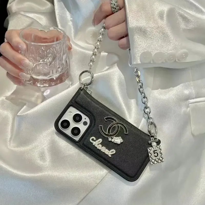 売れ筋 トレンド シンプル スウィート 繊細 華やか スマホチェーン付きスマホケース