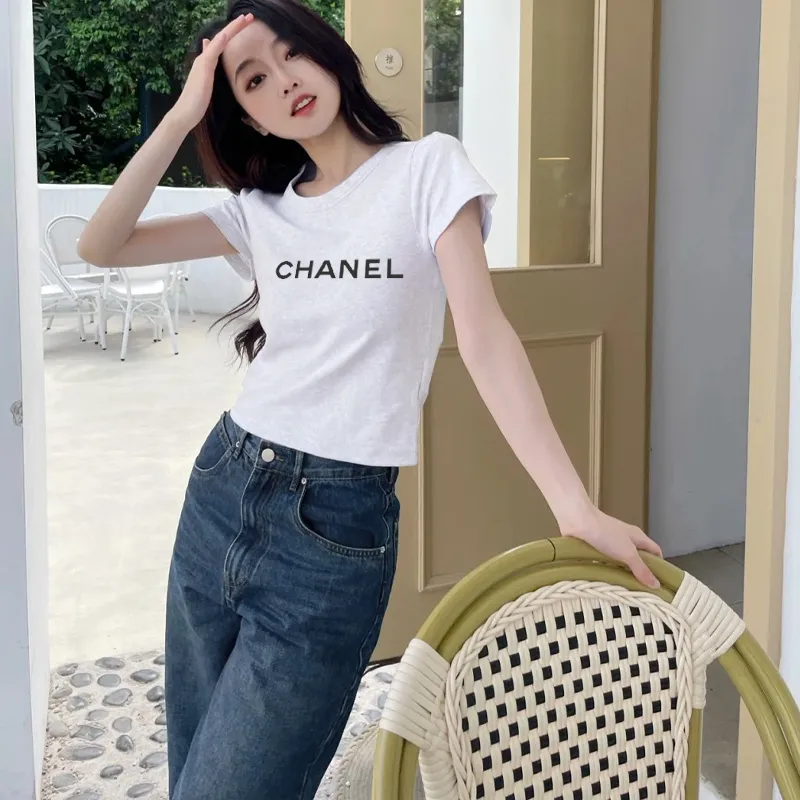 『S-XL』ストレッチ 透け感なし 縮みにくい フェミニン モード Tシャツ