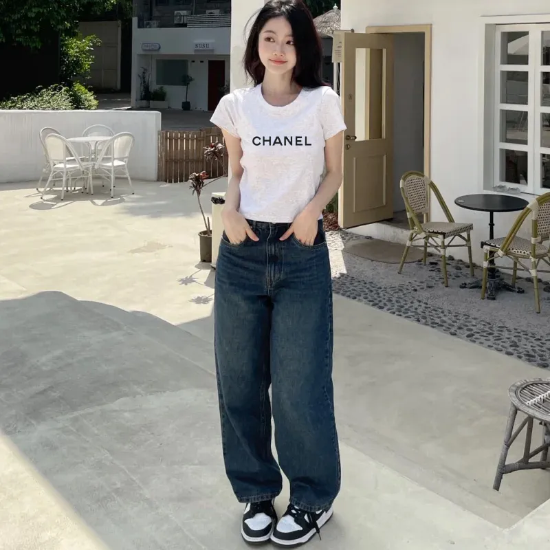 『S-XL』ストレッチ 透け感なし 縮みにくい フェミニン モード Tシャツ