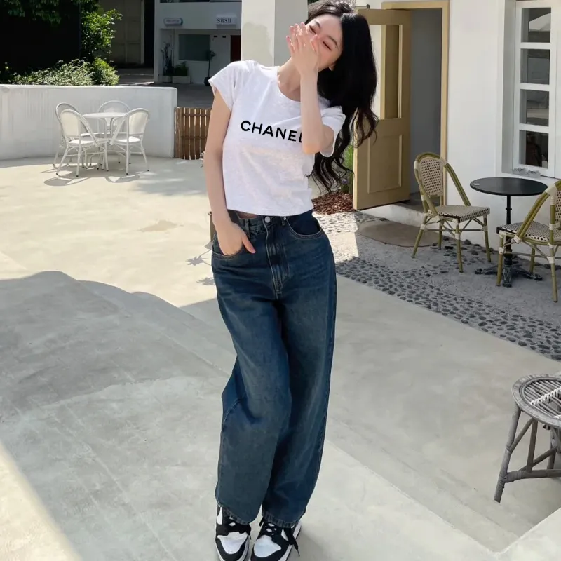 『S-XL』ストレッチ 透け感なし 縮みにくい フェミニン モード Tシャツ