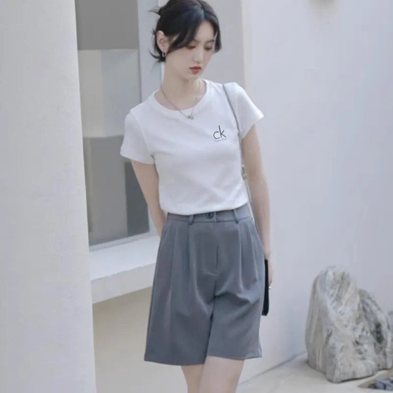 『S-XL』今季も大流行 快適 ファッション 通気性 合わせやすい クラシック正肩Tシャツ