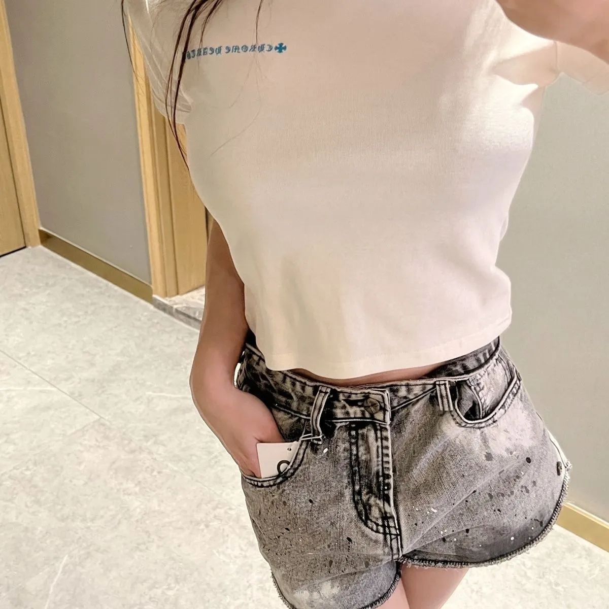 『S-2XL』新作 ストリートブランド サンスクリットプリント レアデザイン セクシーコーデ レディース