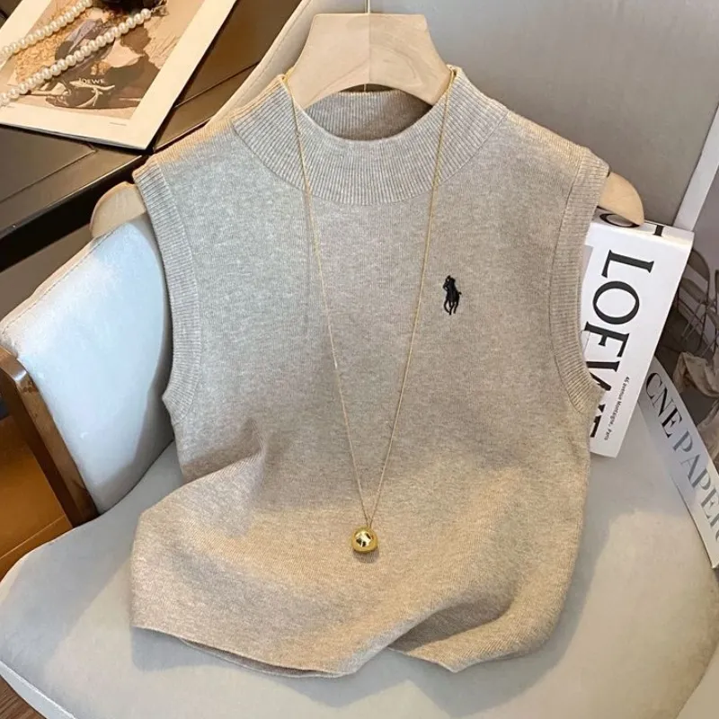 『S-XL』目立つ トレンド 快適 ソフト ストレッチ エレガント ガーリッシュ 合わせやすい ニットベスト