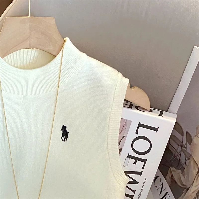 『S-XL』目立つ トレンド 快適 ソフト ストレッチ エレガント ガーリッシュ 合わせやすい ニットベスト