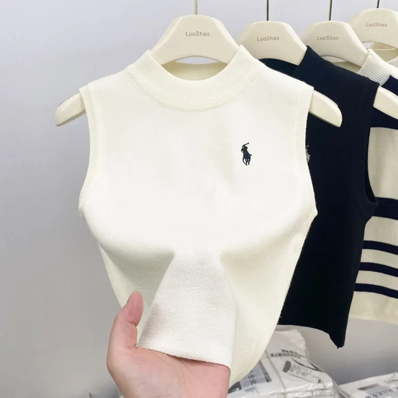 『S-XL』目立つ トレンド 快適 ソフト ストレッチ エレガント ガーリッシュ 合わせやすい ニットベスト