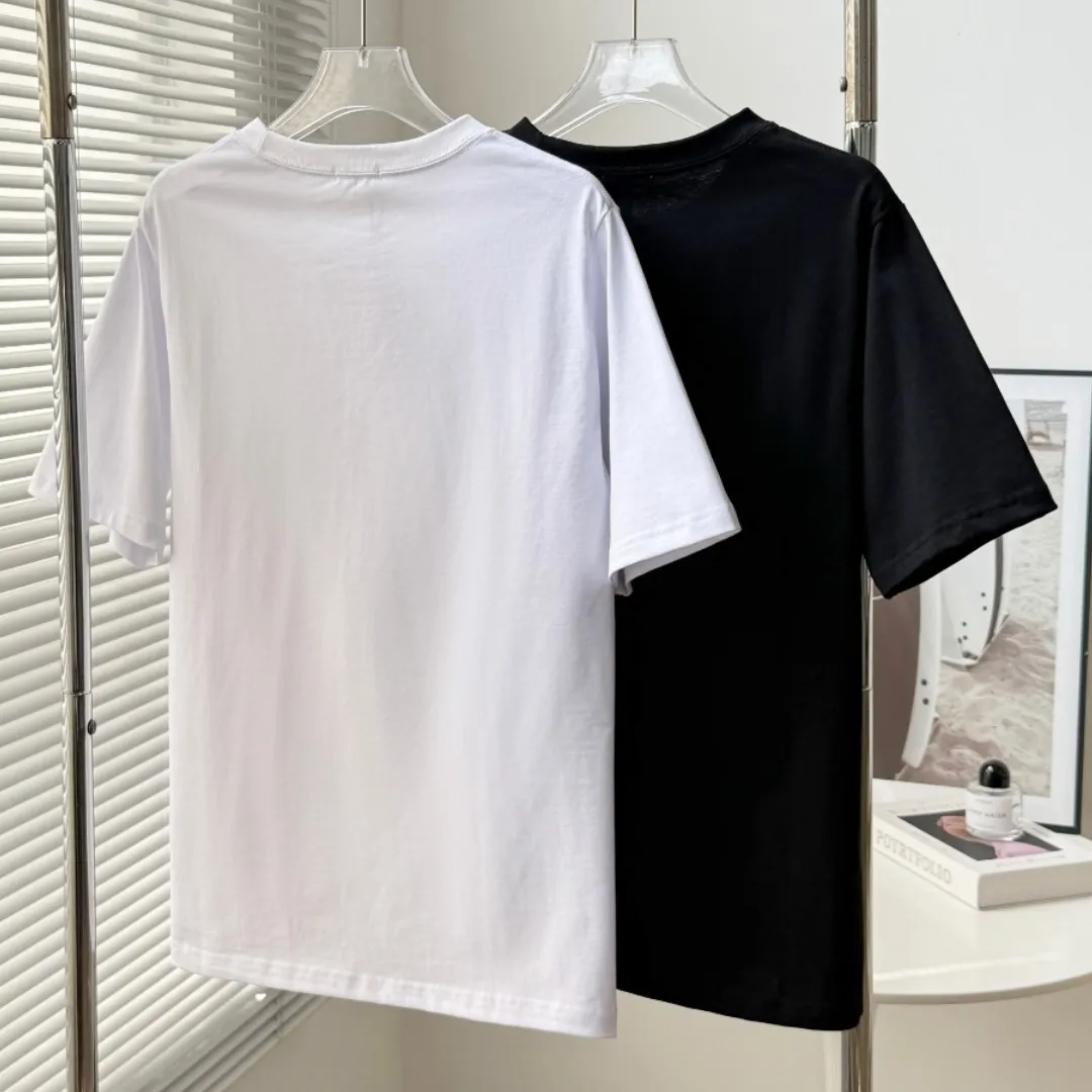 『S-XL』クラシックカラー カジュアルデイリー コラボモデル クルーネック ドットプリント半袖Tシャツ