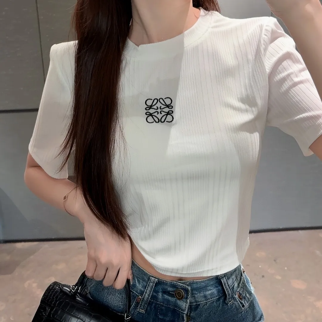 『S-L』おしゃれ クラシック シンプル 活気 小さい丸首 ショート丈 スリム Tシャツ