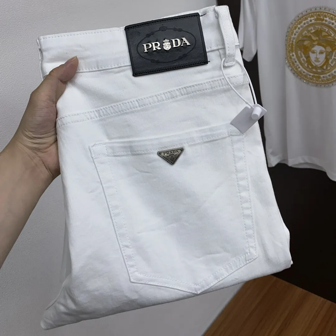 『S-2XL』白色コットンストレッチデニム 生地 古着風ウォッシュ加工 ストレートジーンズ