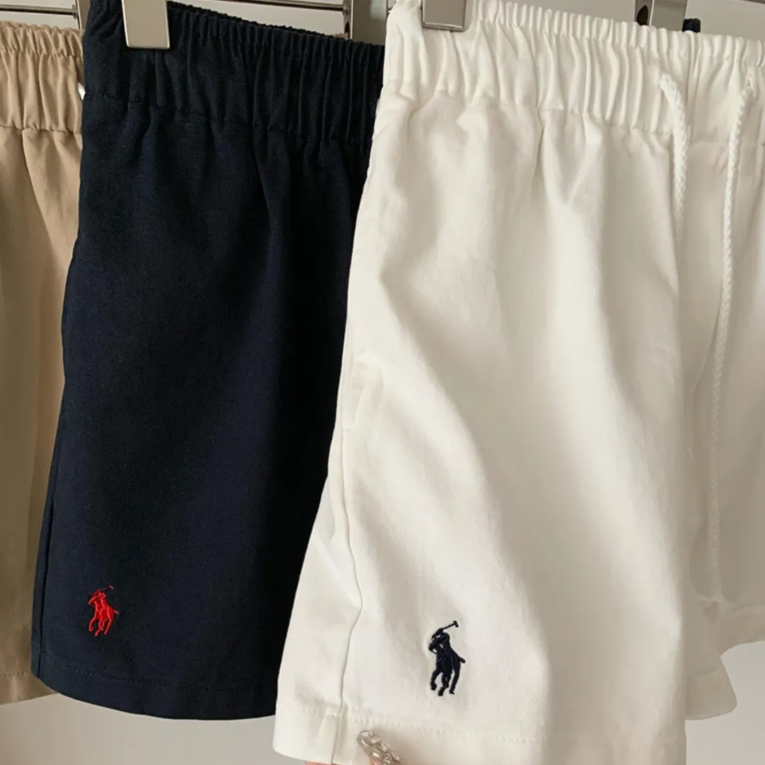 『M-4XL』刺繍 ハイウエスト ドローストリング スポーツ カジュアル ショーツ レディース ゆったり ホットパンツ