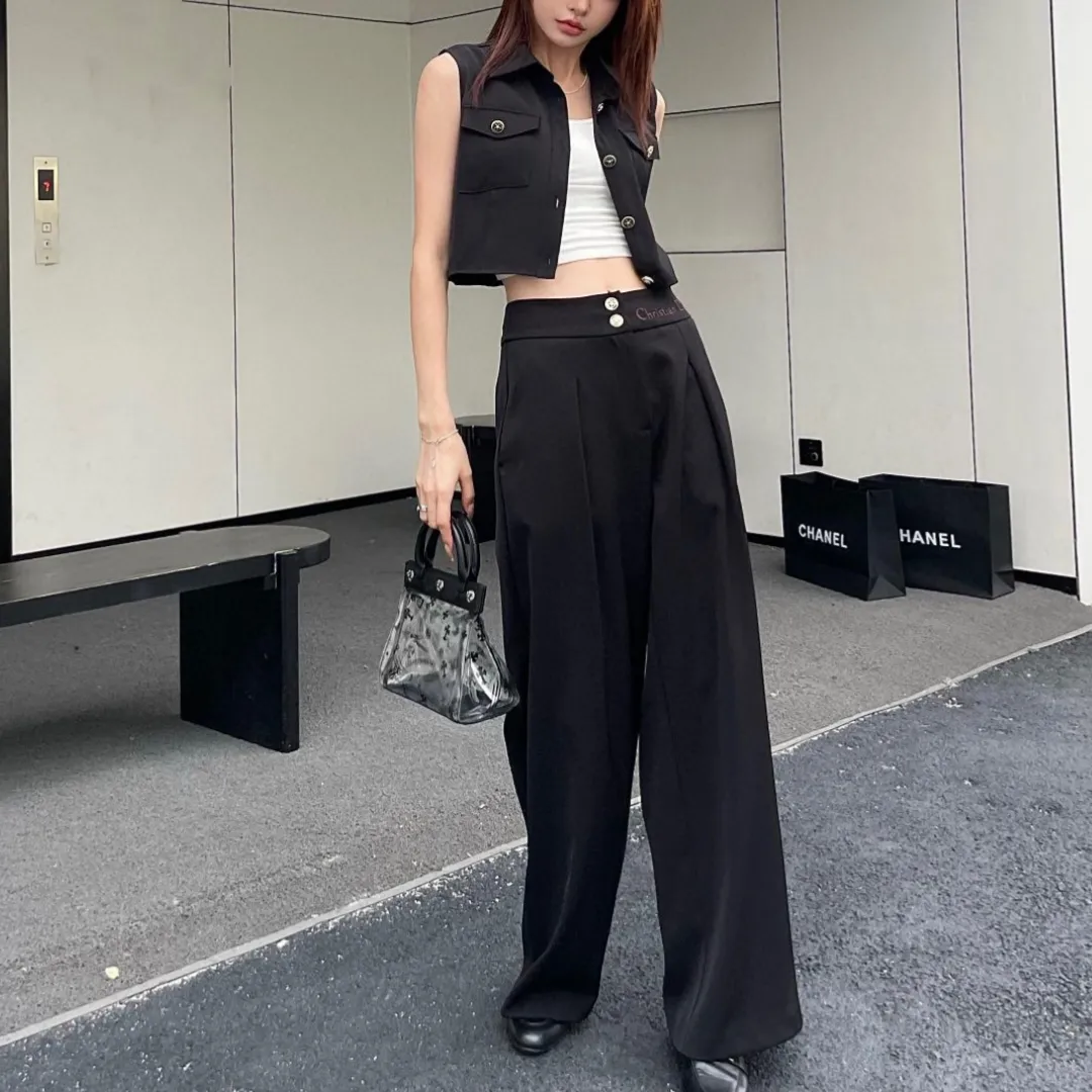 『S-L』高見えデザイン プレミアム素材使用 洗練されたデザイン トレンディ 夏らしい セットアップ