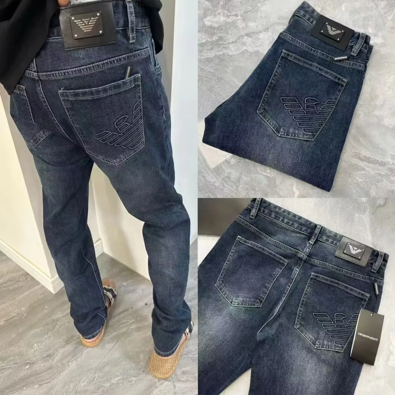 『S-3XL』シーズン必須アイテム コーディネートの主役 着回しNo.1 ストリート系 ヴィンテージ風 男性用ジーンズ