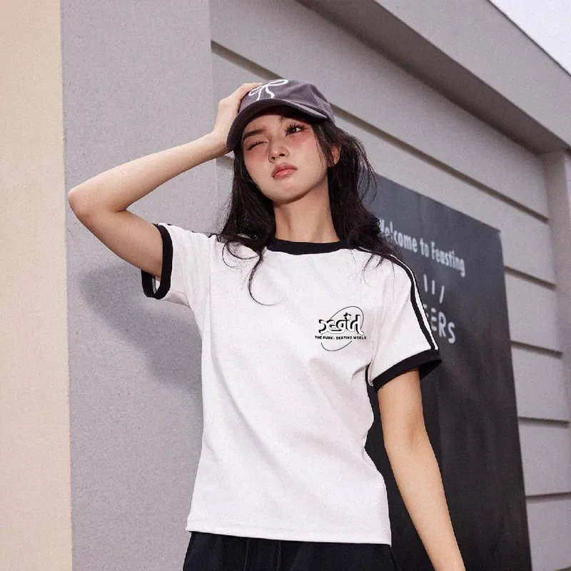 『S-XL』スタイルアップ間違いなし オシャレ度UP 季節を先取り ヴィンテージ風 夏らしい Ｔシャツ