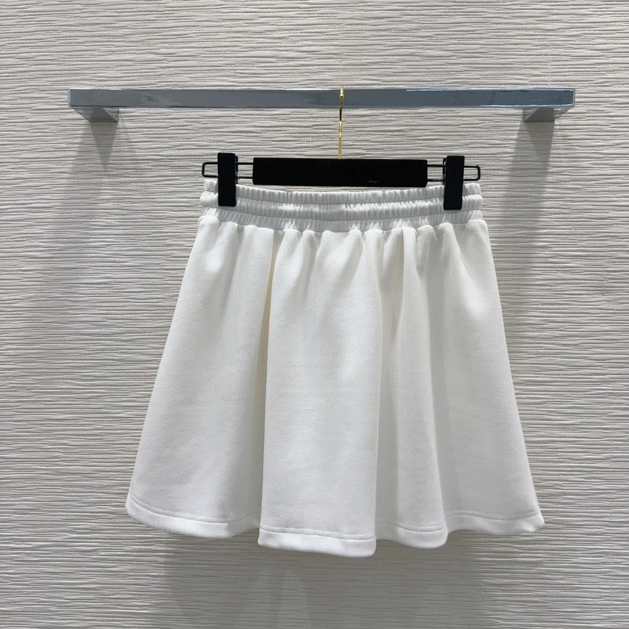 『S-L』スリム ロゴ刺繍デコ カラーブロック パッチワーク タータンカラー 半袖 ポロシャツ スカート セットアップ