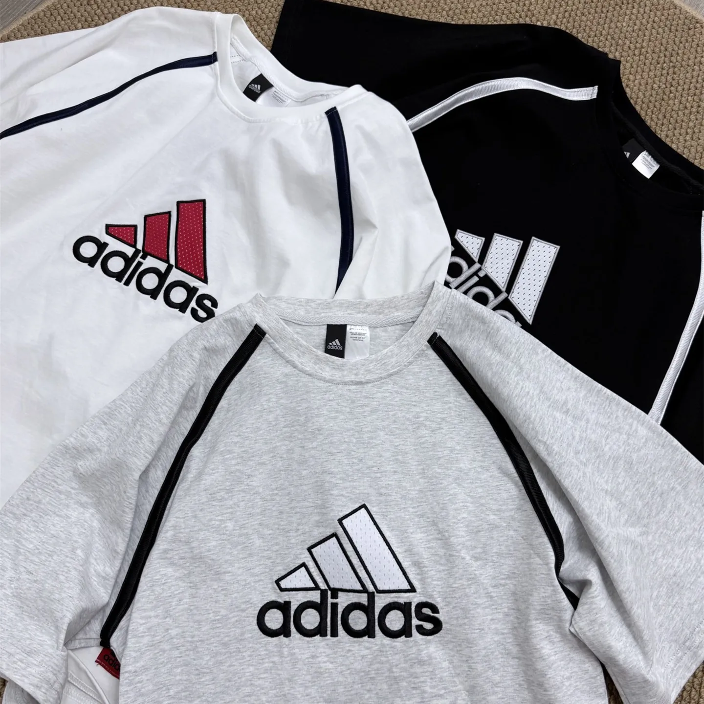 『S-2XL』アメリカン レトロ パッチワーク 綿100% ストリート 通気性 カジュアル 半袖