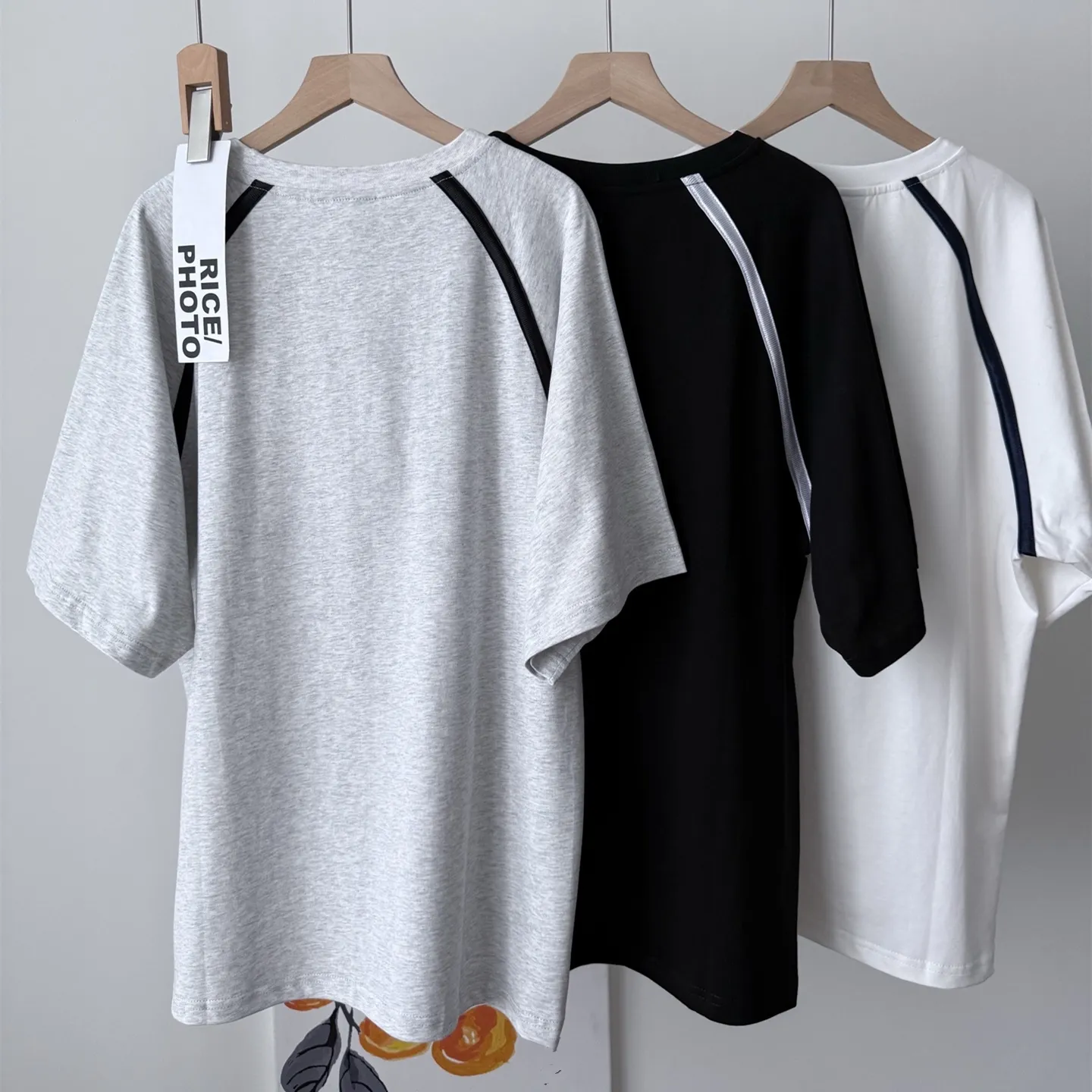 『S-2XL』アメリカン レトロ パッチワーク 綿100% ストリート 通気性 カジュアル 半袖