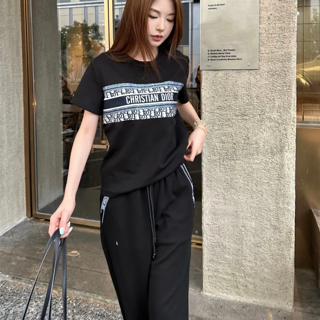 『S-L』デザイン独特 日常 通勤 カジュアル 半袖 ロングパンツ セットアップ