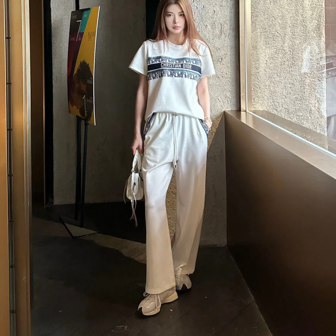 『S-L』デザイン独特 日常 通勤 カジュアル 半袖 ロングパンツ セットアップ