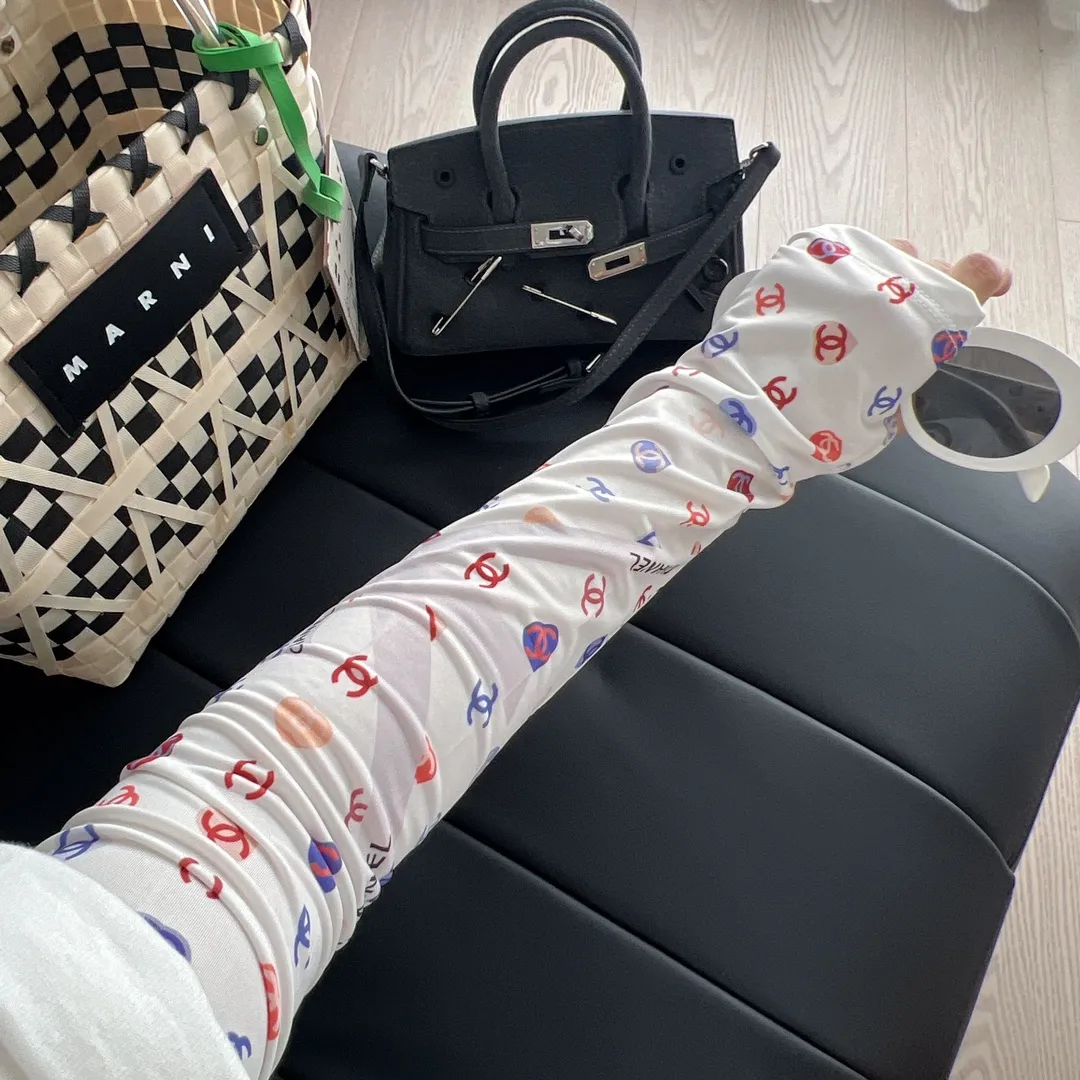 UVカット おしゃれ 多用途 ヘアバンド スカーフ ダブルアイスシルク アームカバー