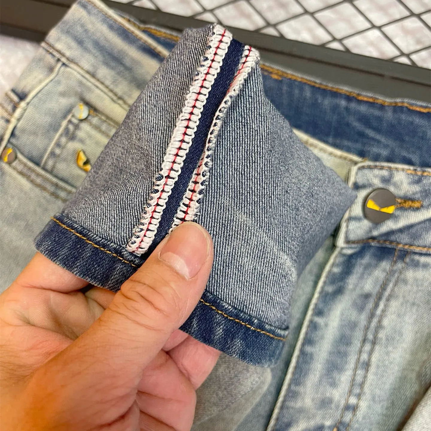 『S-2XL』着るだけで特別感 インスタ映え間違いなし ラグジュアリー ヴィンテージ クール おしゃれ 軽量 通気性 デニムパンツ