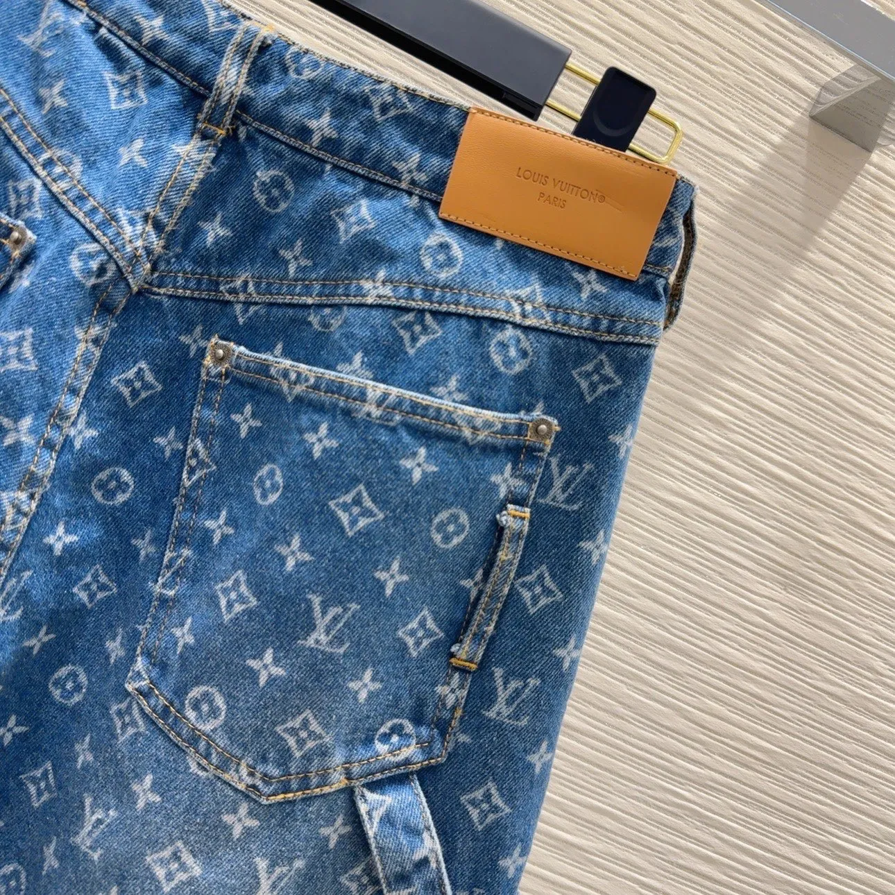 『S-L』新作 立体質感 レーザーデニム ボンデージベスト ショート丈 コルセットトップ デニムハーフパンツ