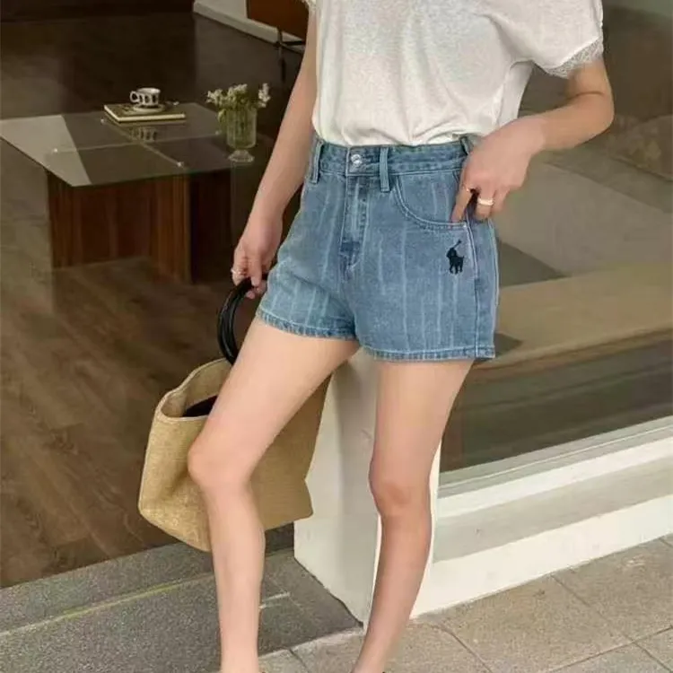 『S-L』大人可愛い 着るだけで特別感 インスタ映え間違いなし 夏 ストレッチ おしゃれ リラックス 快適 刺繍 デニムショーツ