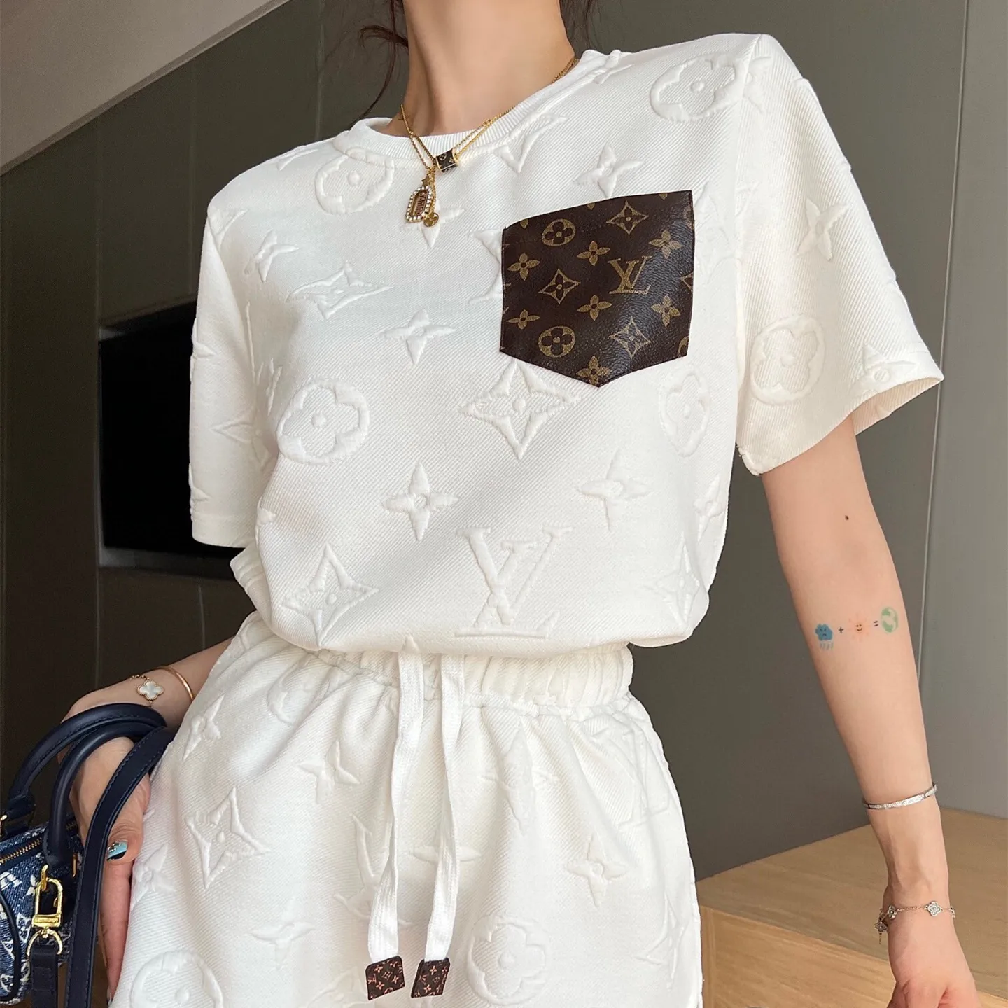 『S-L』元気いっぱい 好感度UP 最愛の一着 柔らかい ショートパンツ Ｔシャツ セットアップ