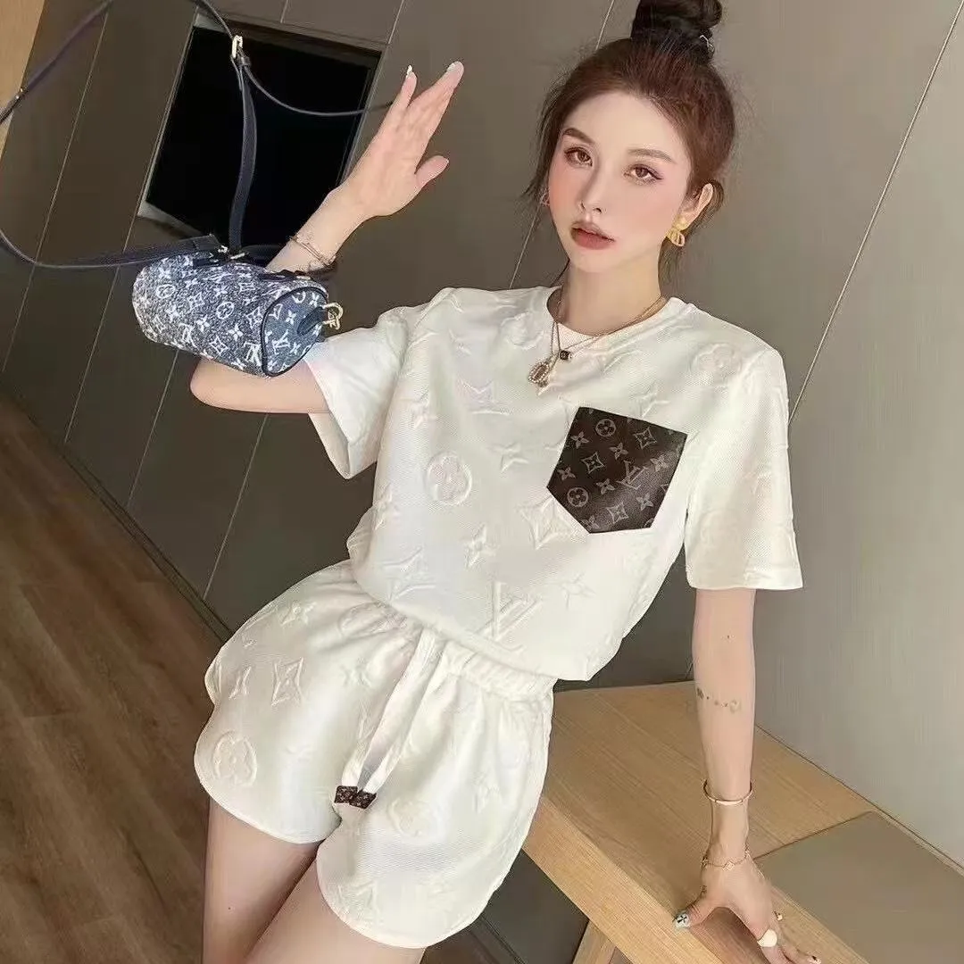『S-L』元気いっぱい 好感度UP 最愛の一着 柔らかい ショートパンツ Ｔシャツ セットアップ