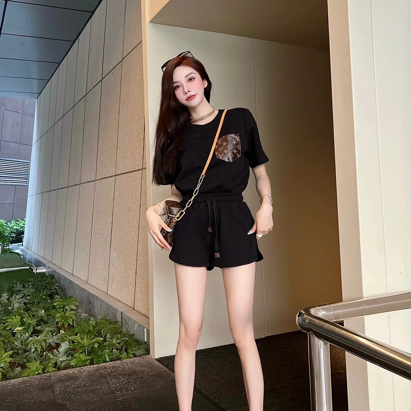 『S-L』元気いっぱい 好感度UP 最愛の一着 柔らかい ショートパンツ Ｔシャツ セットアップ