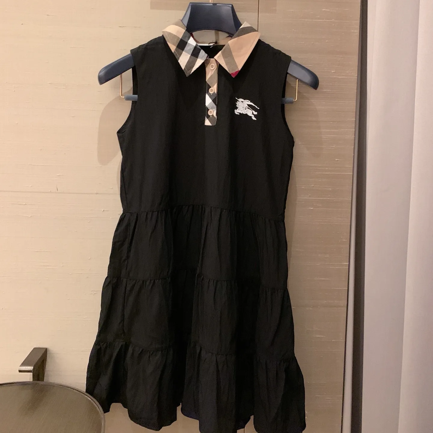 『S-L』夏 涼感 上品 刺繍 パッチワーク カラーブロック チェック レーヨンテンセル ベスト ワンピース