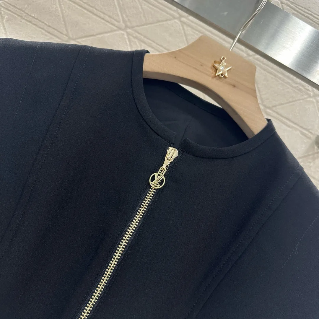 『S-L』超人気商品  存在感  ファッション 日常 スタンドネック 切り替え  ジッパー ワンピース　