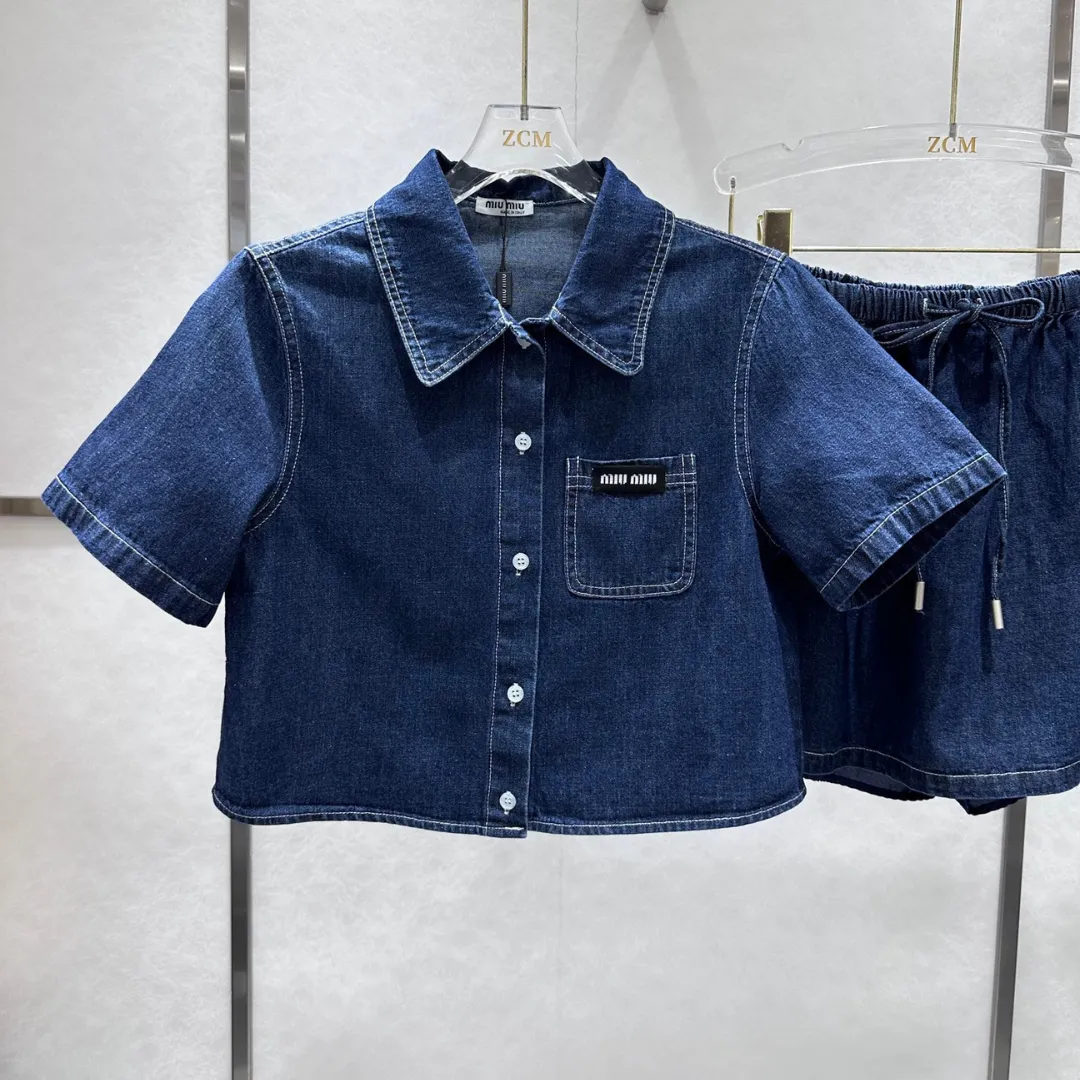 『S-L』おすすめ 大注目 着心地良い カジュアル日常 デニム アルファベット Ｔシャツ+スカート セットアップ