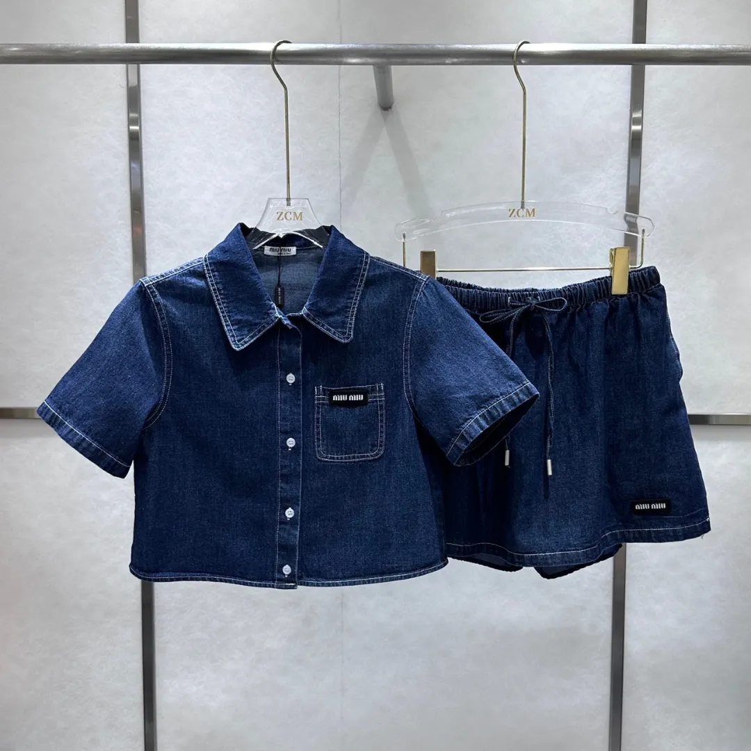 『S-L』おすすめ 大注目 着心地良い カジュアル日常 デニム アルファベット Ｔシャツ+スカート セットアップ