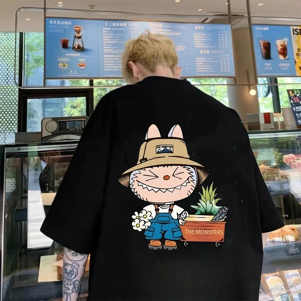 『S-4XL』魅力的 売れ筋 アニメー ファッション 男女兼用 カートゥーンプリント オーバーサイズ Ｔシャツ