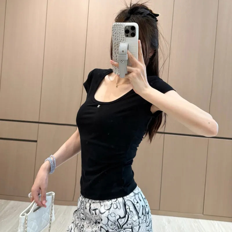 『S-L』大注目 美人度アップ 高級感 おしゃれ ショールカラー レース Tシャツ