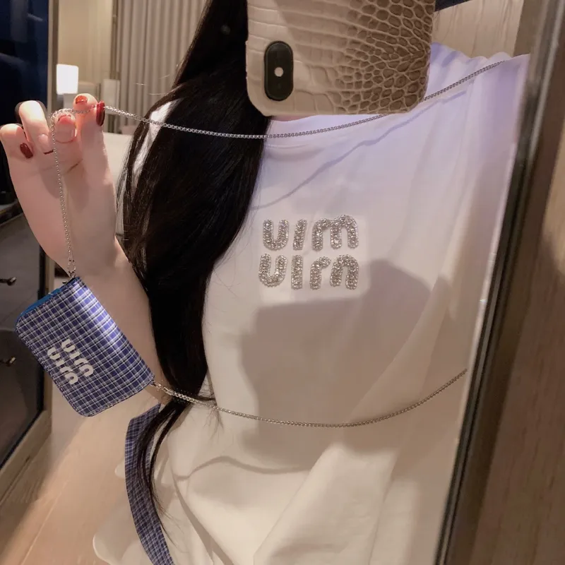 『S-L』今季も大流行 女子マスト キレカジ 切り替え ラインストーン Ｔシャツ