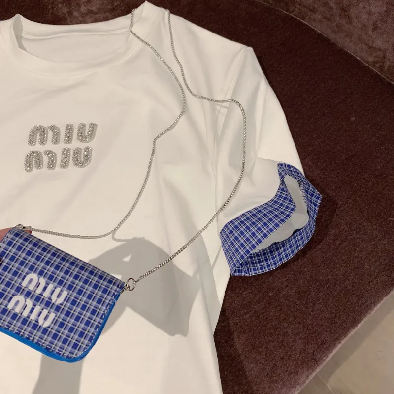 『S-L』今季も大流行 女子マスト キレカジ 切り替え ラインストーン Ｔシャツ
