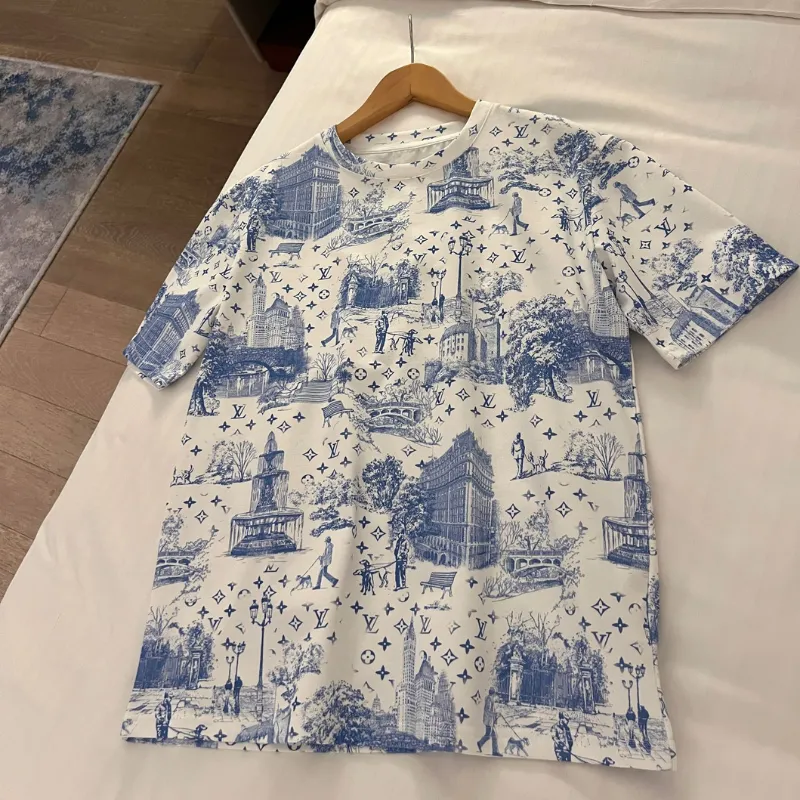 『S-L』話題沸騰中 気質満点 快適 トレンド プリント ラウンドネック Ｔシャツ
