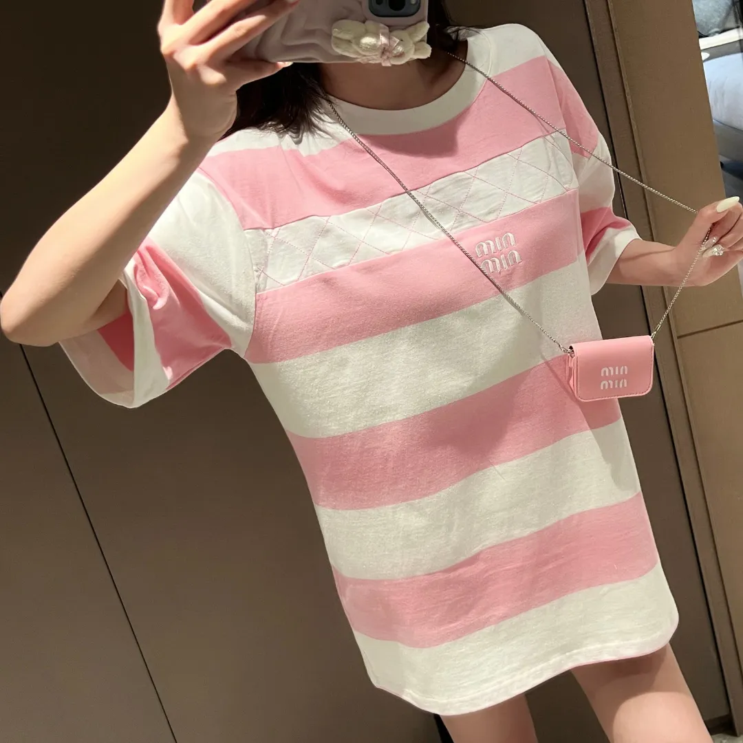 『フリーサイズ』売れ切れ必至 着心地良い モード スウィート ボーダー柄 Tシャツ