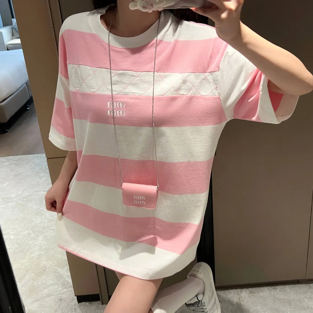 『フリーサイズ』売れ切れ必至 着心地良い モード スウィート ボーダー柄 Tシャツ