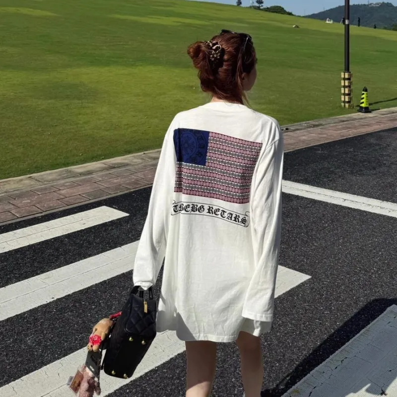 『フリーサイズ』人気上昇中 オーバーサイズ デザイン感 トレンド 長袖 Ｔシャツ