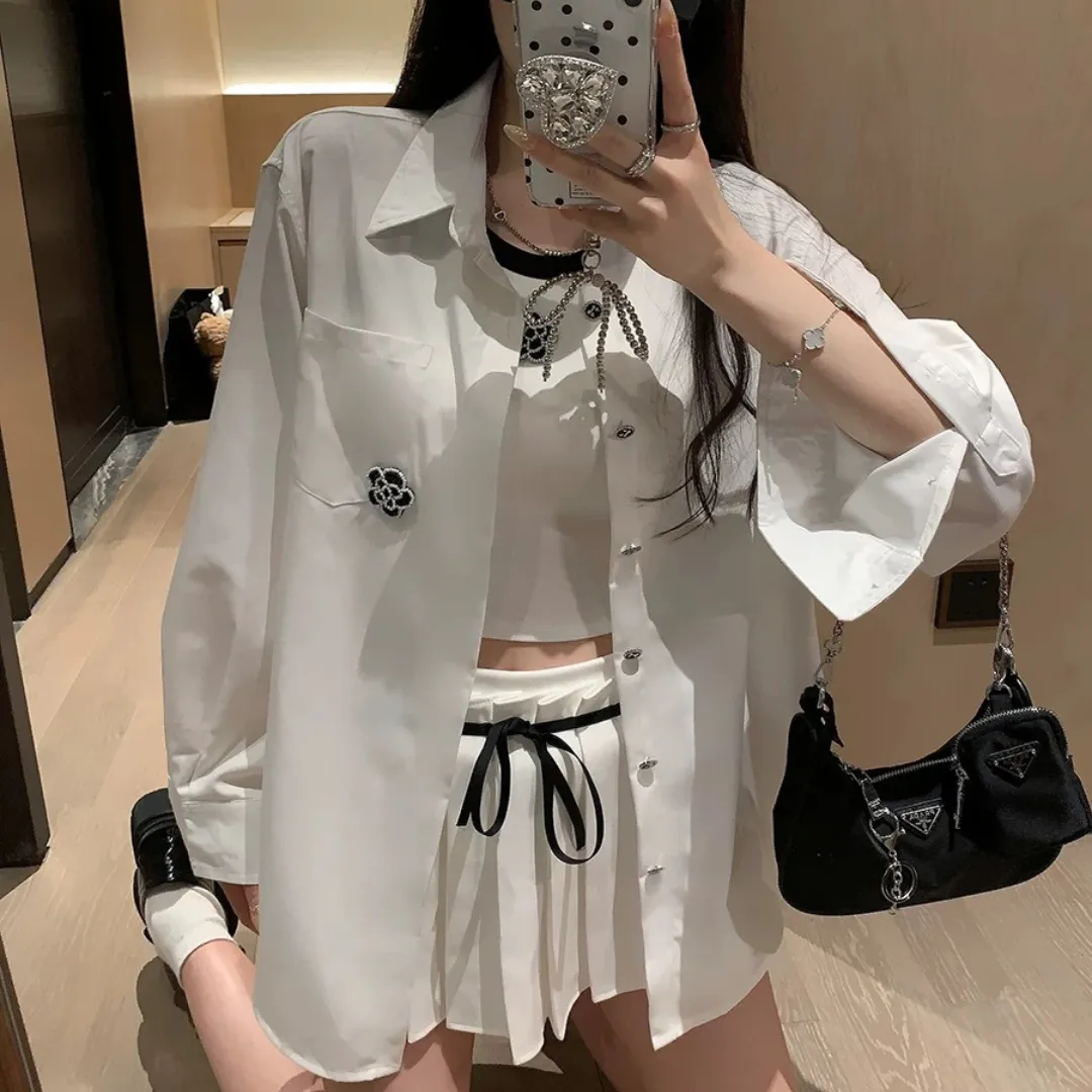 『 S-L』超人気商品 質感のいい ファッション プリーツ 3点セット セットアップ