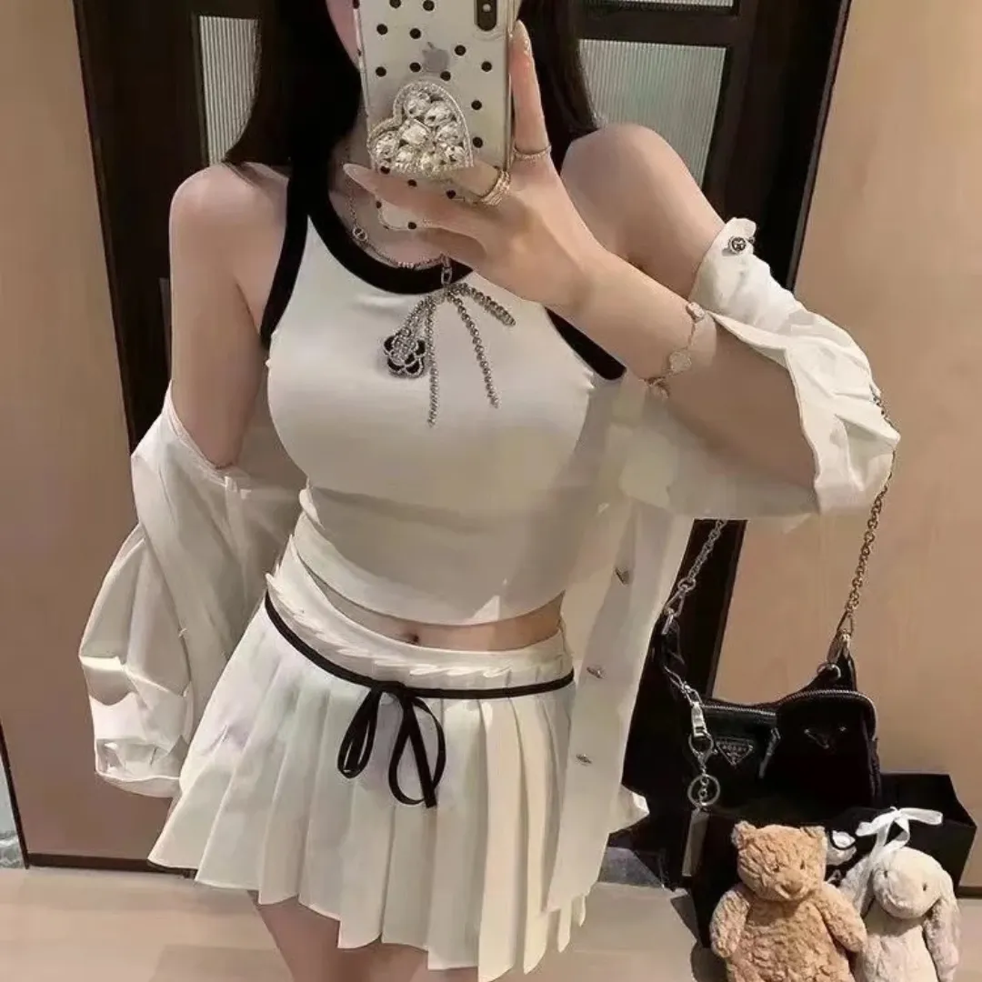 『 S-L』超人気商品 質感のいい ファッション プリーツ 3点セット セットアップ