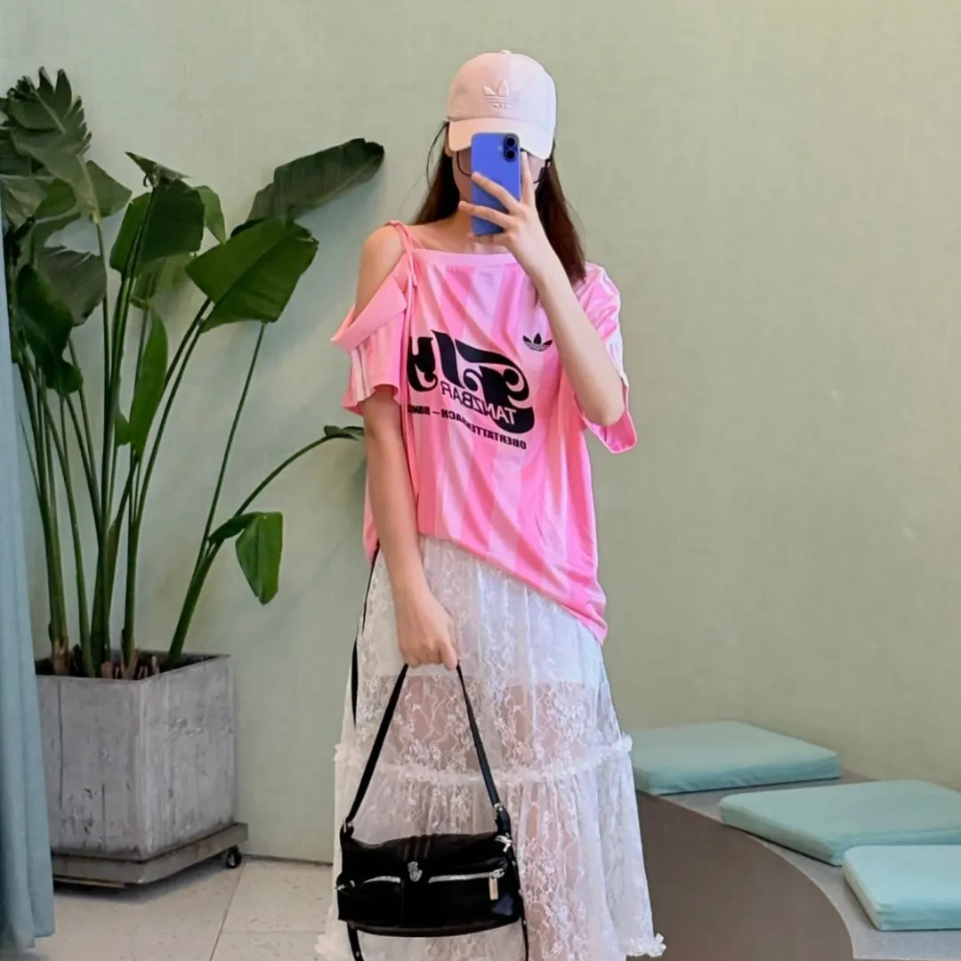 『S-L』超人気商品 目立つ 合わせやすい トレンド クール ワンショルダー Ｔシャツ