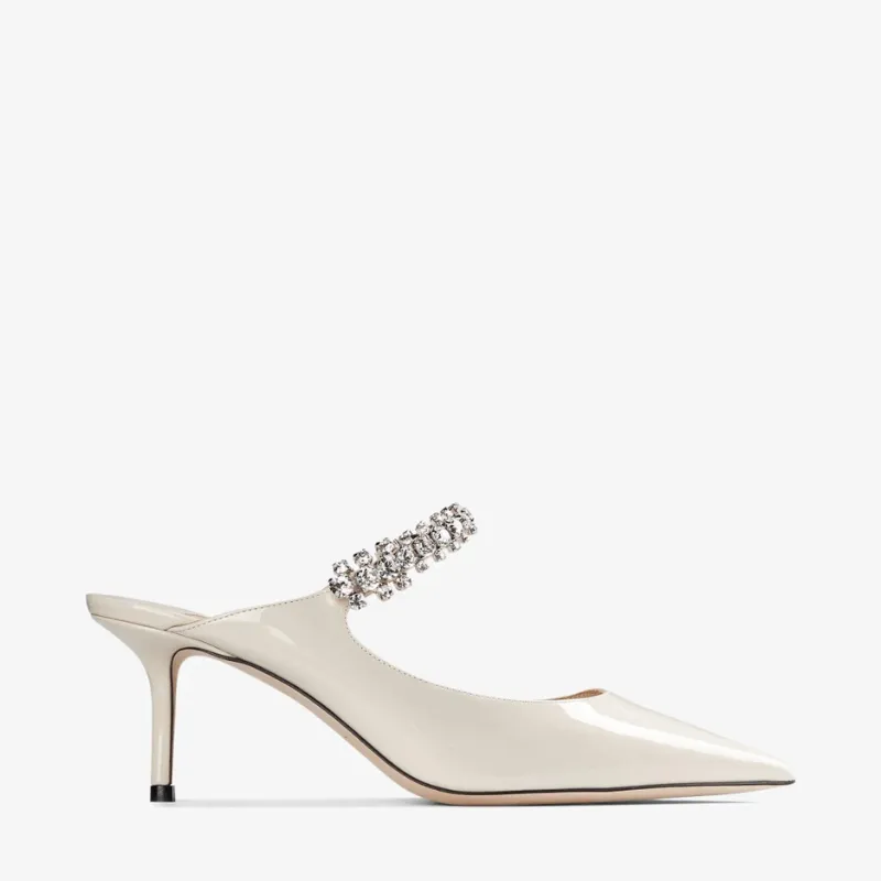 『225-250』クリスタル ストラップ付き ヒール6.5cm ハイヒール